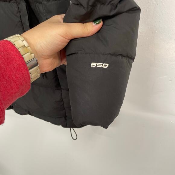 The North Face WOMEN'S GOTHAM DOWN PUFFER PARKA SZ SMALL 550-Down Black Long EUC - Picture 8 of 14